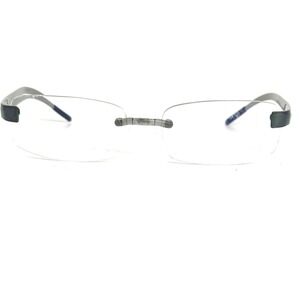 Swissflex Rimless Eyeglasses Silver Gray Rectangular Frame 22332